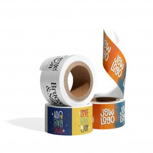 Papiertape bedrukken, papiertape drukken, papiertape kleine oplage, tape bedrukken fullcolor, kleine oplage papiertape bedrukken