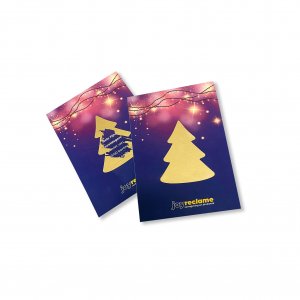 kerstkaarten met kerstboom kraslaag