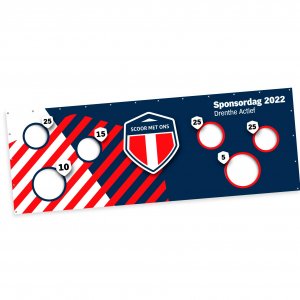 Gatendoek bedrukken, gatendoek met opdruk, targetnet bedrukken, doelwitdoek bedrukken, voetbal doek bedrukken