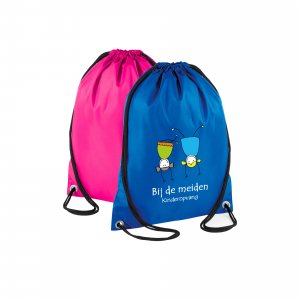 gymtasjes drukken met logo, gymtasjes met draagkoordjes drukken, goodiebags bedrukken, gymtasjes met draagkoordjes bedrukken