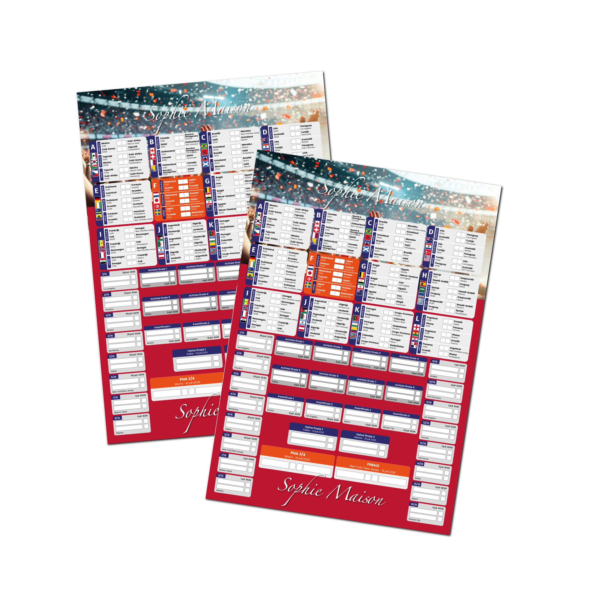 WK 2026 schema posters drukken - Afbeelding 3