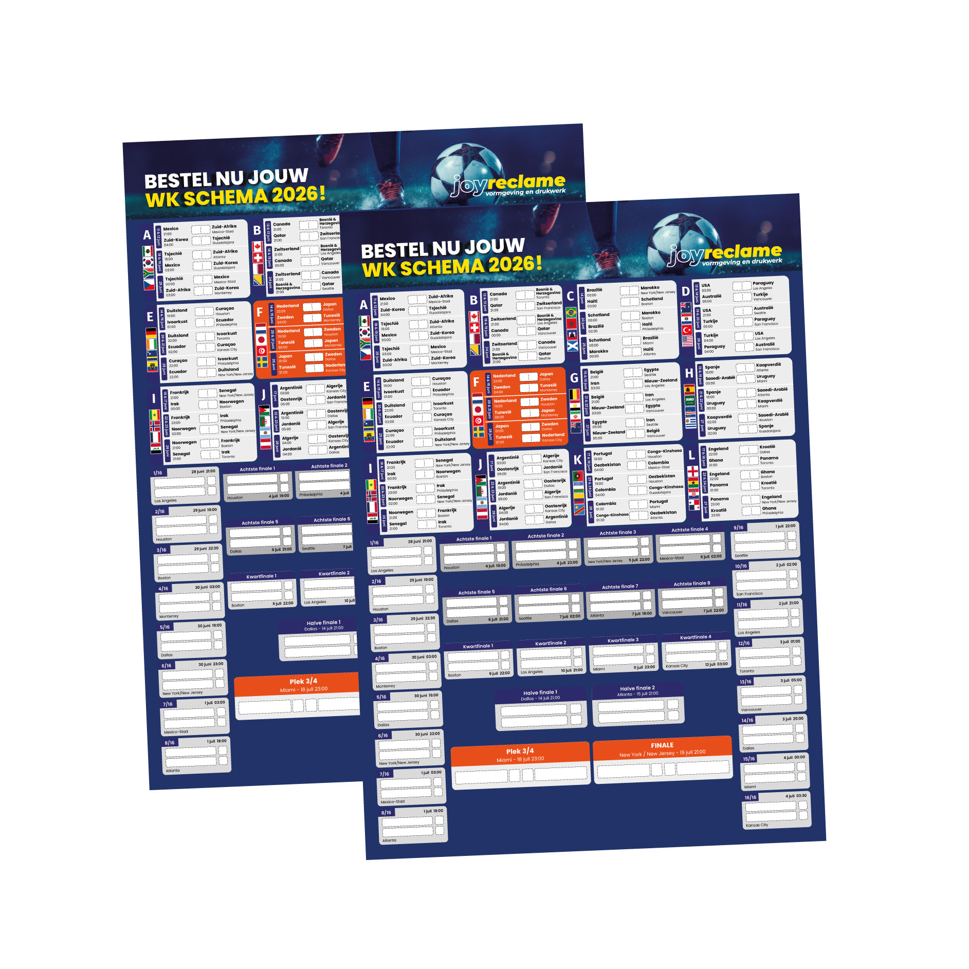 WK 2026 schema posters drukken - Afbeelding 2