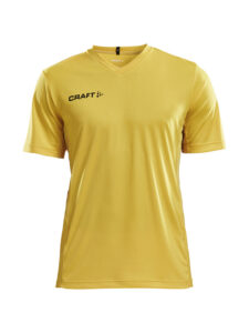 Craft sportshirts bedrukken, bedrukt craft shirt, craft sportshirt met logo, Craft shirt geel bedrukken