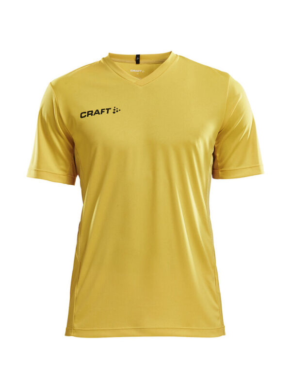 Craft sportshirts bedrukken, bedrukt craft shirt, craft sportshirt met logo, Craft shirt geel bedrukken