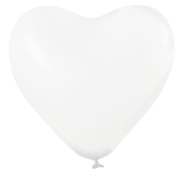 Hartjes ballonnen bedrukken, bedrukte hartjes ballon, hartvormige ballon bedrukken wit