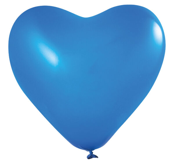 Hartjes ballonnen bedrukken, bedrukte hartjes ballon, hartvormige ballon bedrukken blauw