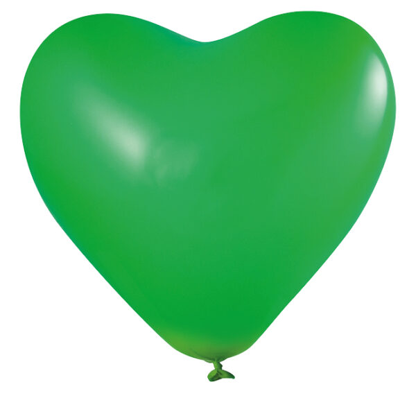 Hartjes ballonnen bedrukken, bedrukte hartjes ballon, hartvormige ballon bedrukken groen