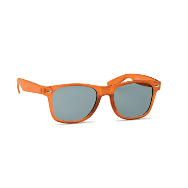 Gerecyclede zonnebril bedrukken - oranje RPET zonnebrillen bedrukken - Oranje duurzame zonnebril bedrukken