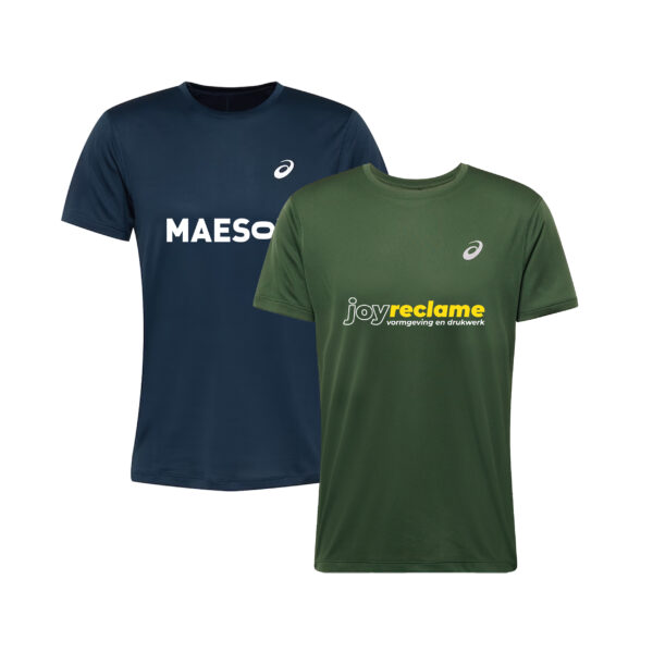 Asics shirts bedrukken, asics hardloopshirts bedrukken, asics shirts drukken met logo, asics shirts bedrukt met logo