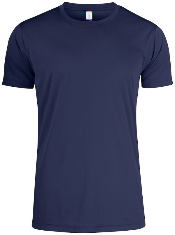 Navy Clique sportshirts bedrukken, Clique shirt bedrukt, Clique sportshirts met print