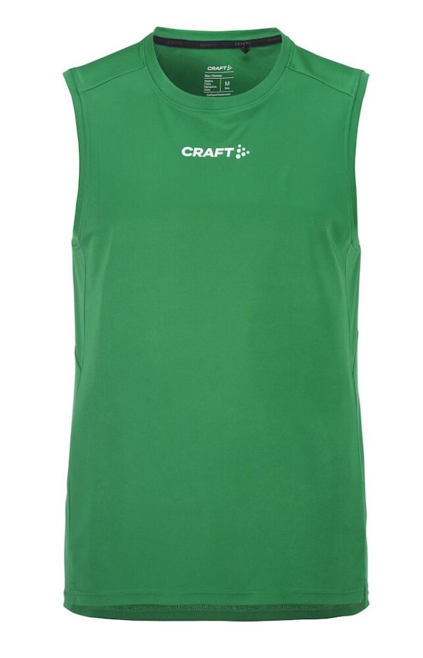 groen Craft singlet bedrukken, craft hardlooptop bedrukken, hardloop hemdje drukken, Craft sport hemd bedrukken