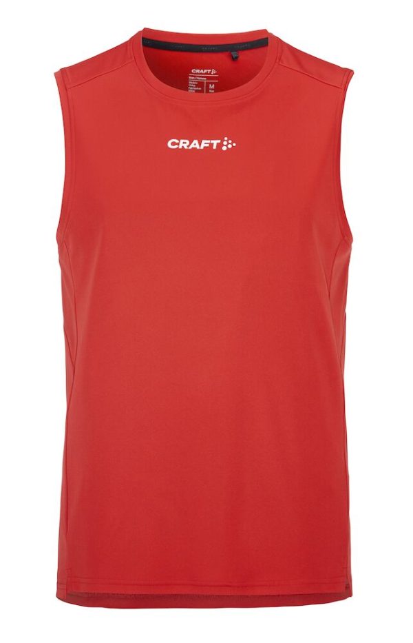 rood Craft singlet bedrukken, craft hardlooptop bedrukken, hardloop hemdje drukken, Craft sport hemd bedrukken