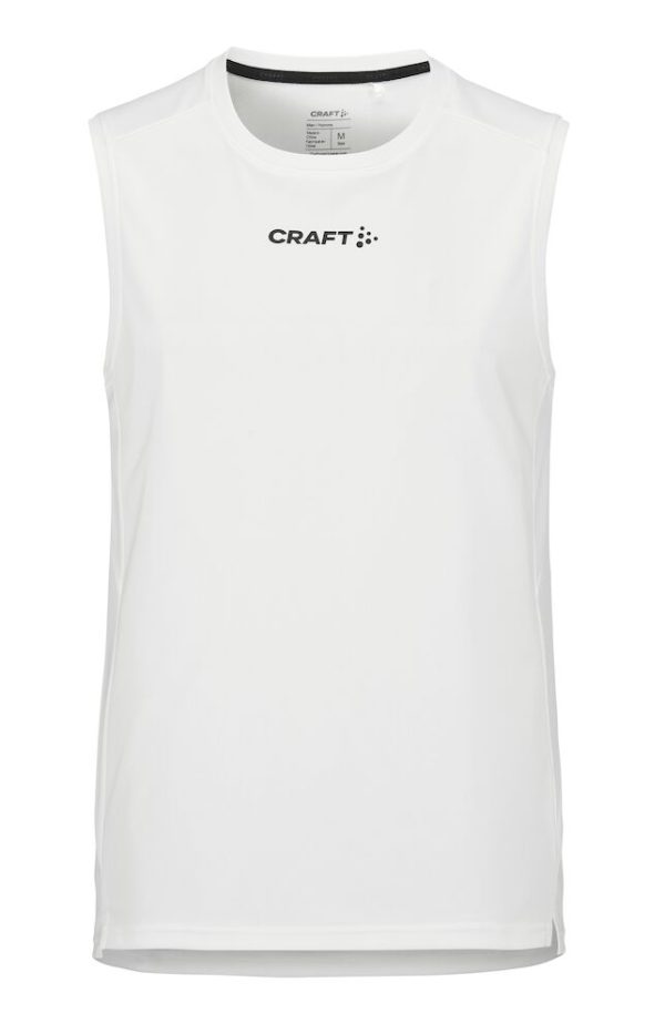 wit Craft singlet bedrukken, craft hardlooptop bedrukken, hardloop hemdje drukken, Craft sport hemd bedrukken