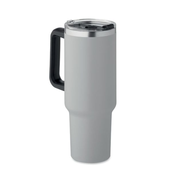 Grijze tumbler bedrukken, RVS tumbler met print