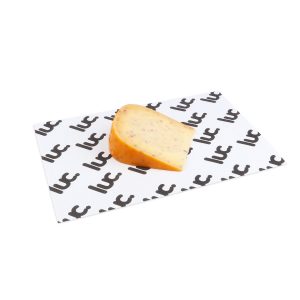 Kaaspapier-met-logo,-kaaspapier-bedrukken,-kaas-papier-bedrukken,-vetvrij-kaaspapier-drukken