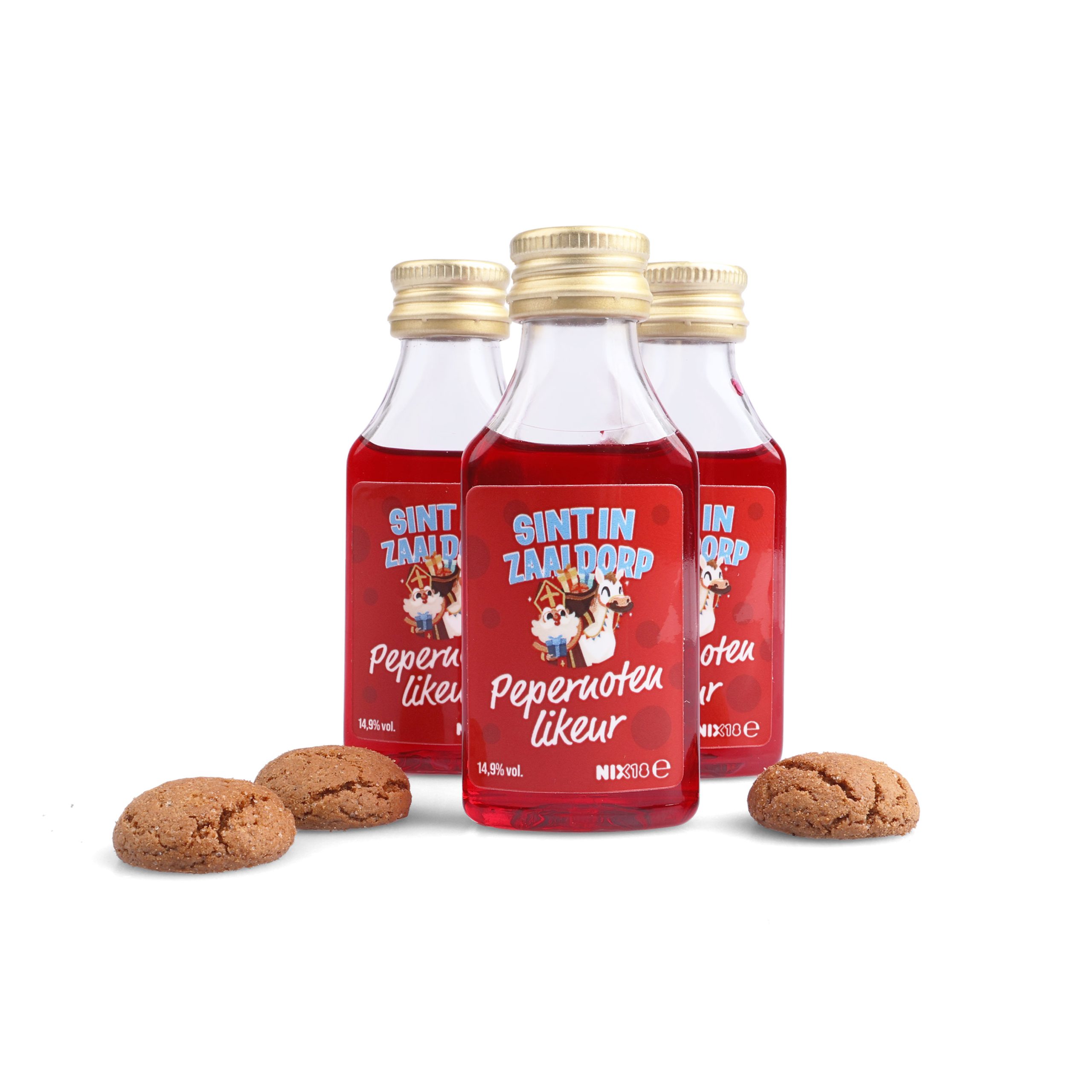 Pepernoten-likeur-bedrukken,-pepernoten-shotjes-bedrukken,-speculaas-shotjes-bedrukken,-pepernoten-shooter-met-logo