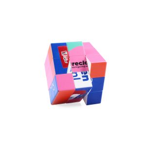 Puzzels met logo, draaipuzzels drukken met logo, kubuspuzzels bedrukt