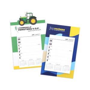 Weekkalenders-bedrukken,-weekkalender-met-logo,-week-kalender-voor-bureau,-eigen-vorm-weekkalenders-bedrukken