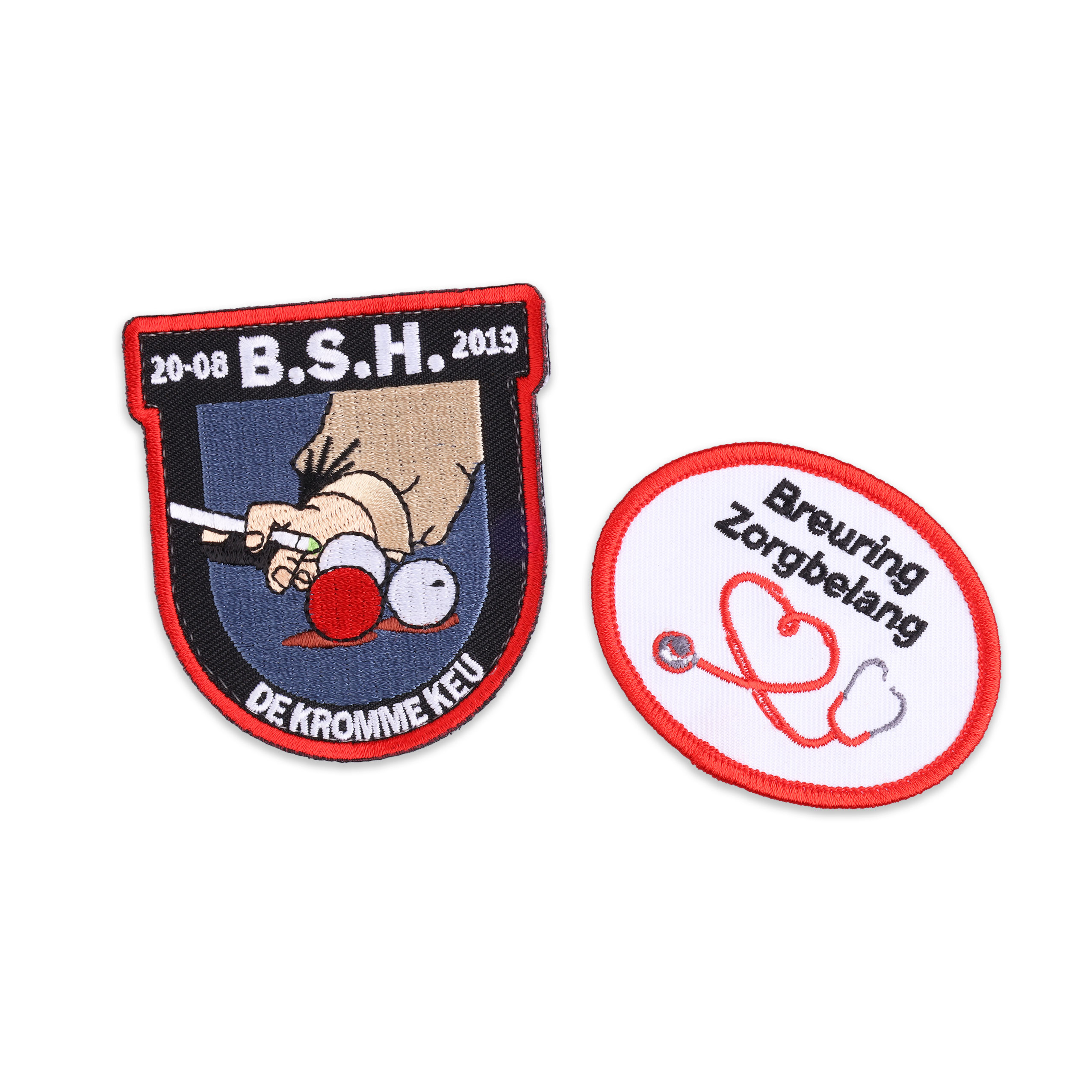 Emblemen-borduren,-geborduurde-emblemen-met-logo,-emblemen-geborduurd