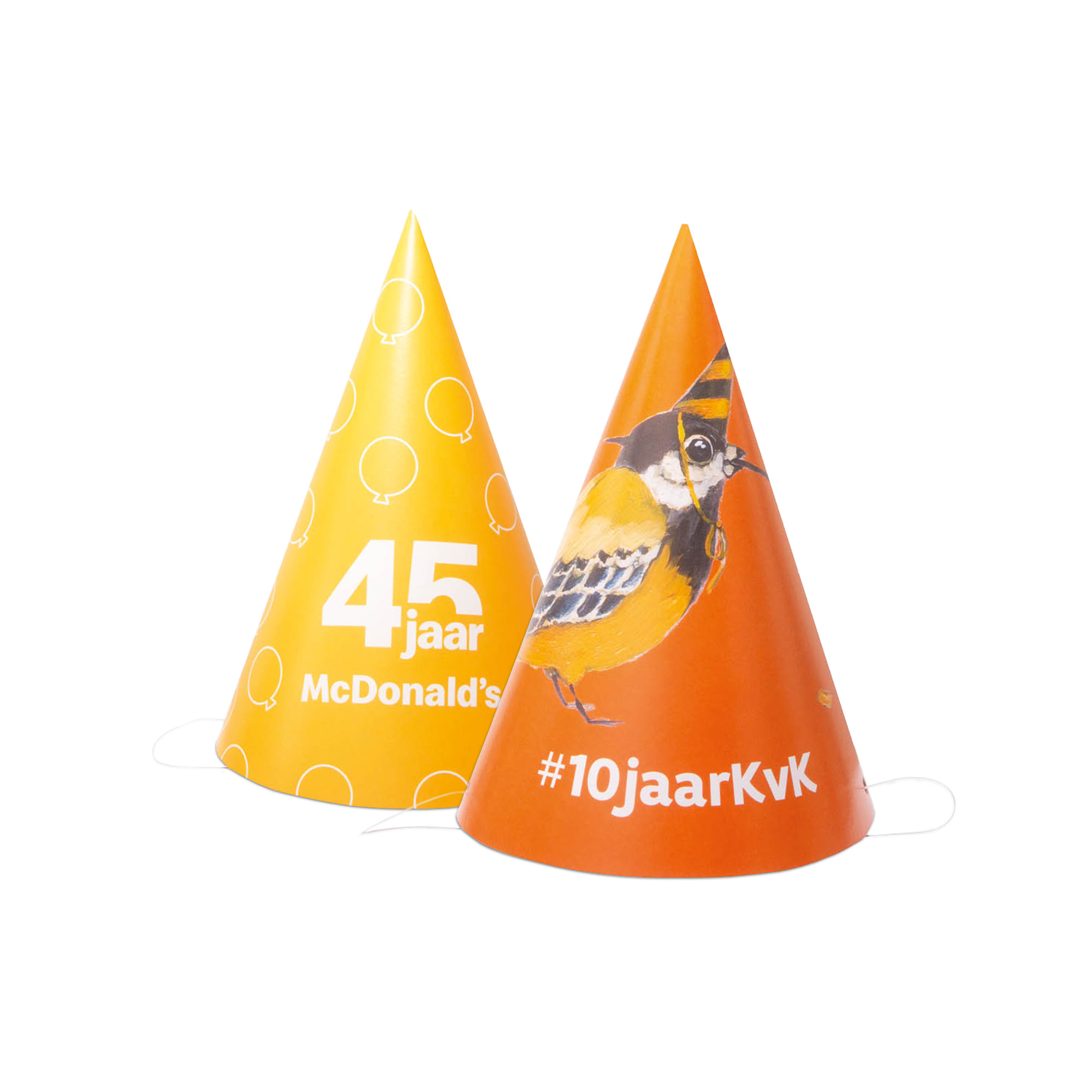 Kartonnen hoedjes bedrukken, feesthoedjes bedrukken, papieren hoedjes met elastiek bedrukken