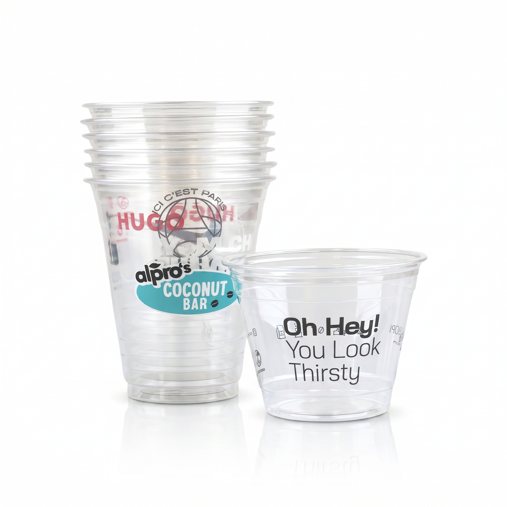 Plastic bekers bedrukken, plastic cups met logo, Bubble tea bekers bedrukken, limonade cups bedrukken