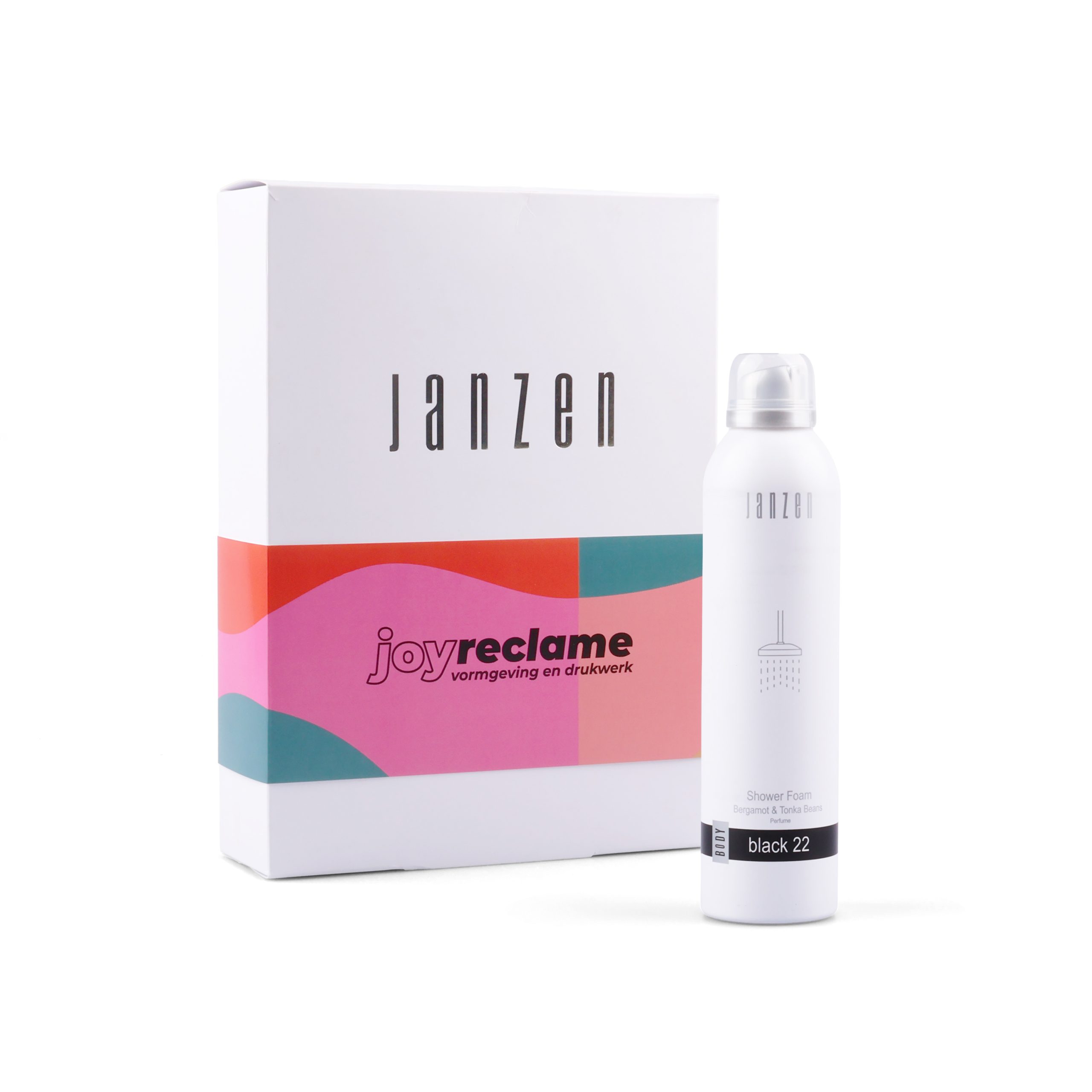 Janzen-cadeauset-bedrukken,-janzen-douchegel-set-bedrukken,-janzen-geurstokjes-bedrukken