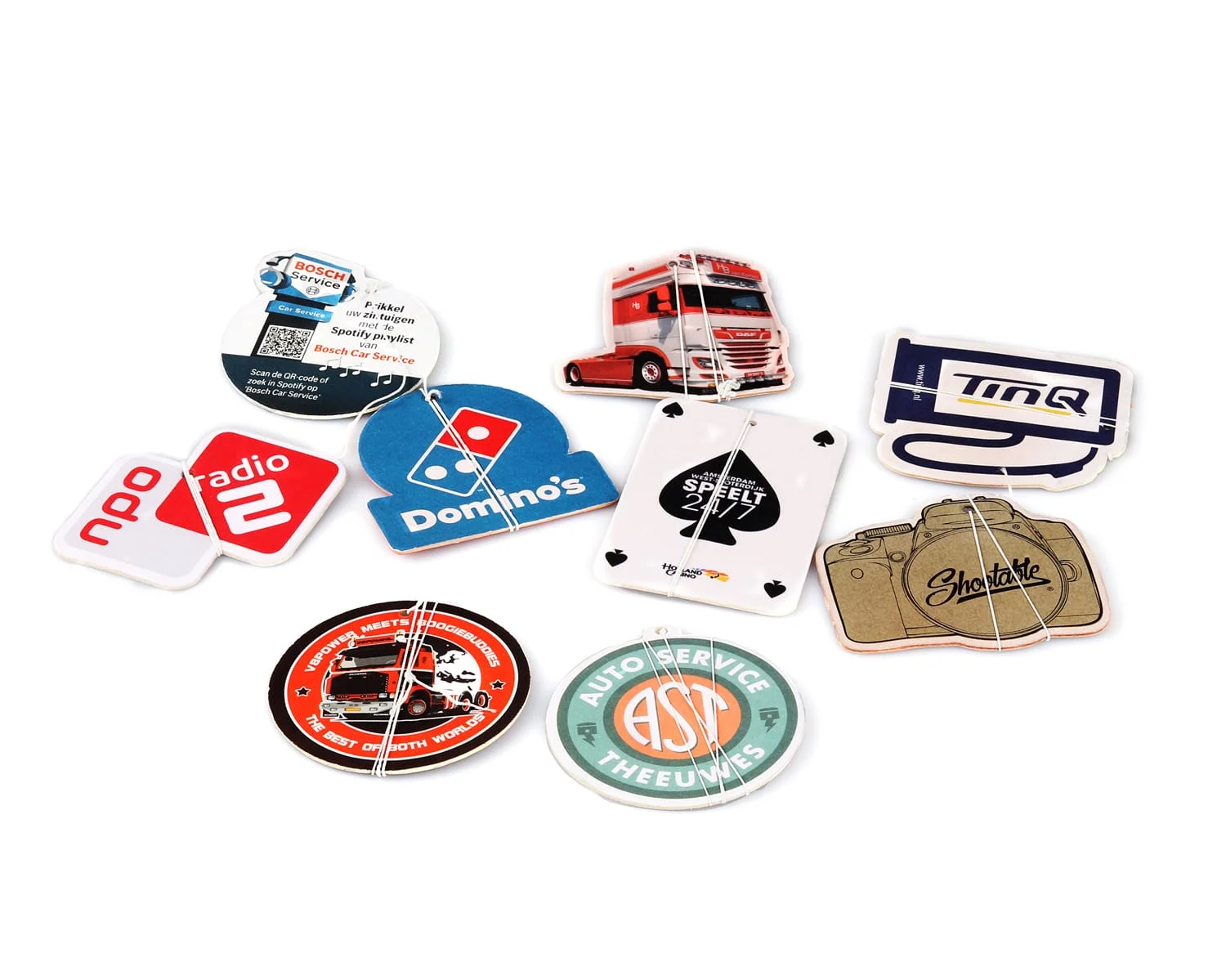 geurhangers bedrukken, autogeurtjes bedrukken, geurhangers met logo, eigen geurhangers drukken, autogeurtjes drukken, luchtverfrisser auto drukken